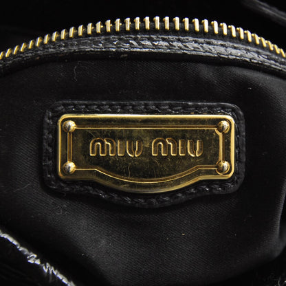 Miu Miu Patent Leather Small Matelasse Coffer Black 7 of 9