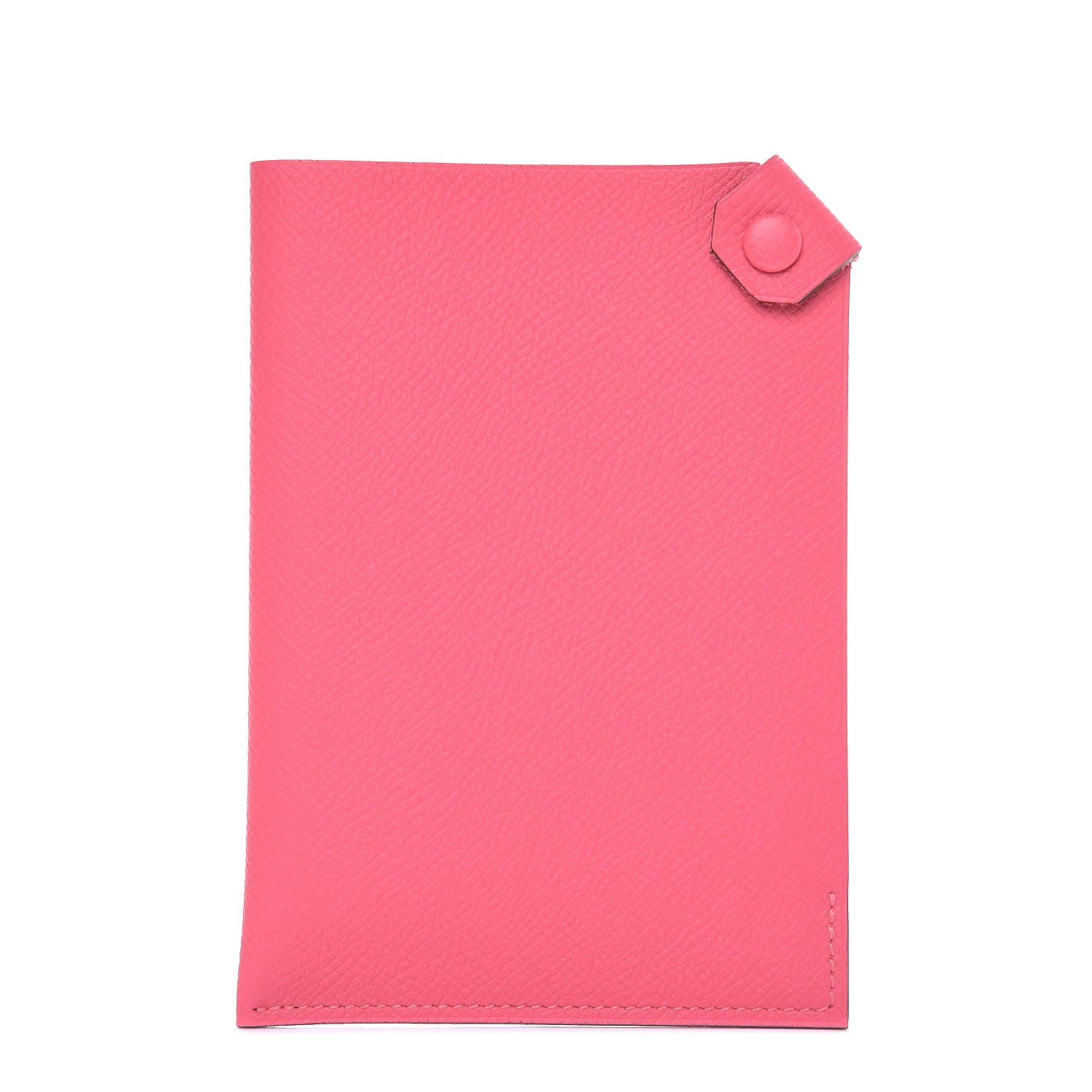 Hermes Epsom Tarmac PM Passport Holder Rose Azalee 1 of 7