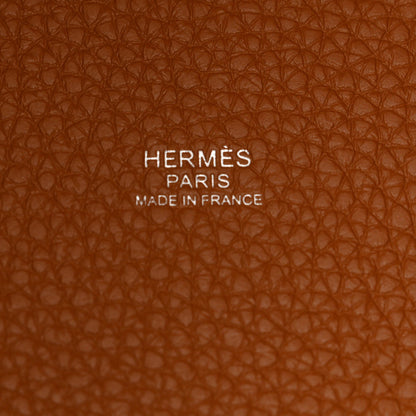 Hermes Taurillon Clemence Picotin Lock 22 MM Gold 6 of 7