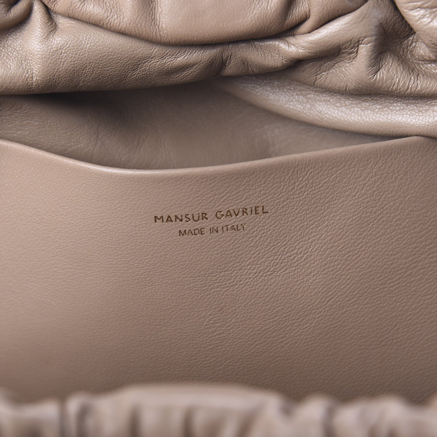 Lambskin Cloud Clutch Biscotto