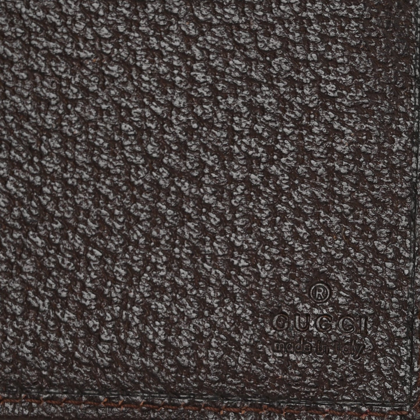 Monogram Metal Bar Chain Wallet Dark Brown