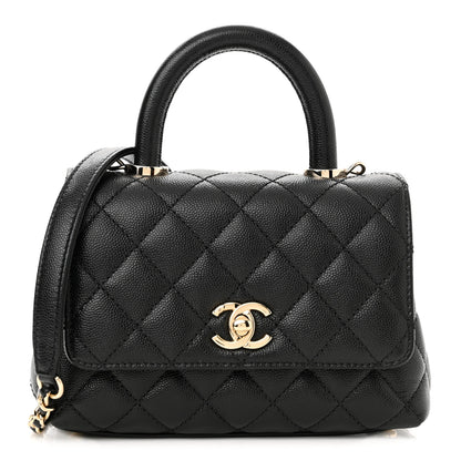 Chanel Caviar Quilted Extra Mini Coco Handle Flap Black 1 of 11