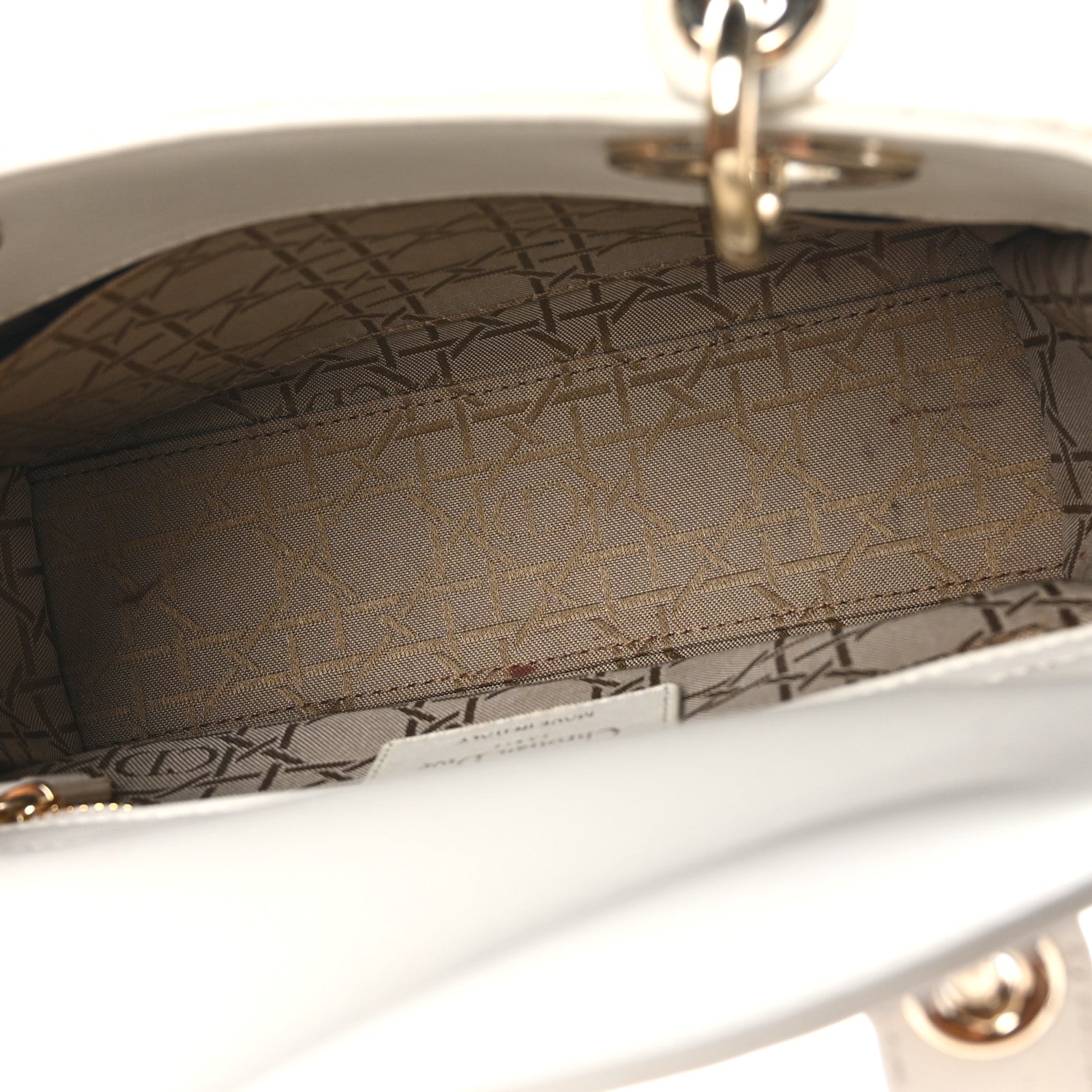 Christian Dior Lambskin Cannage Small My ABCDior Lady Dior White 5 of 11