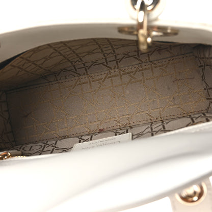Christian Dior Lambskin Cannage Small My ABCDior Lady Dior White 5 of 11