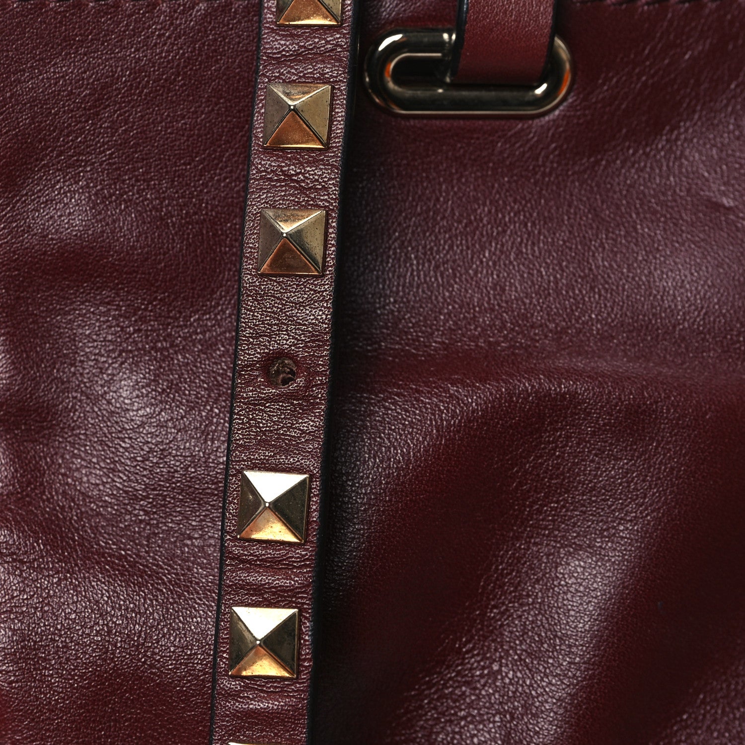 Valentino Garavani Vitello Medium Rockstud Tote Camelia 10 of 11