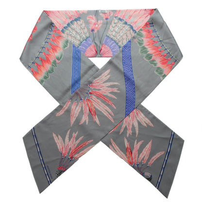 Hermes Silk Brazil Maxi Twilly Gris Perle Saumon Mauve 1 of 7