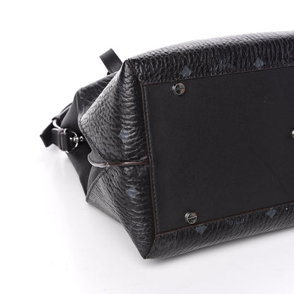 MCM Visetos Large Tote Black 10 of 15