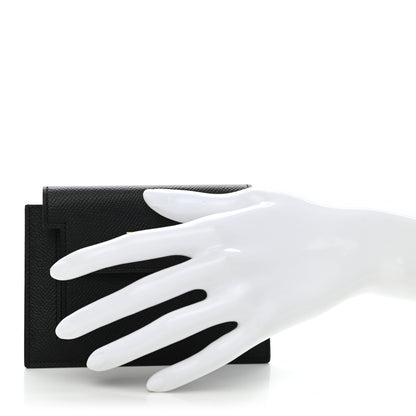 Hermes Epsom Kelly Pocket Compact Wallet Black 2 of 7