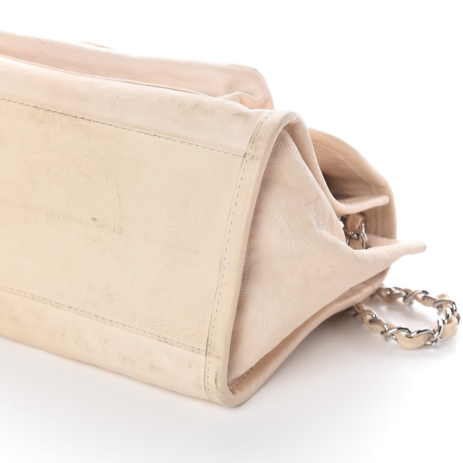 Chanel Calfskin Quilted Flap Shoulder Bag Light Beige 11 of 11