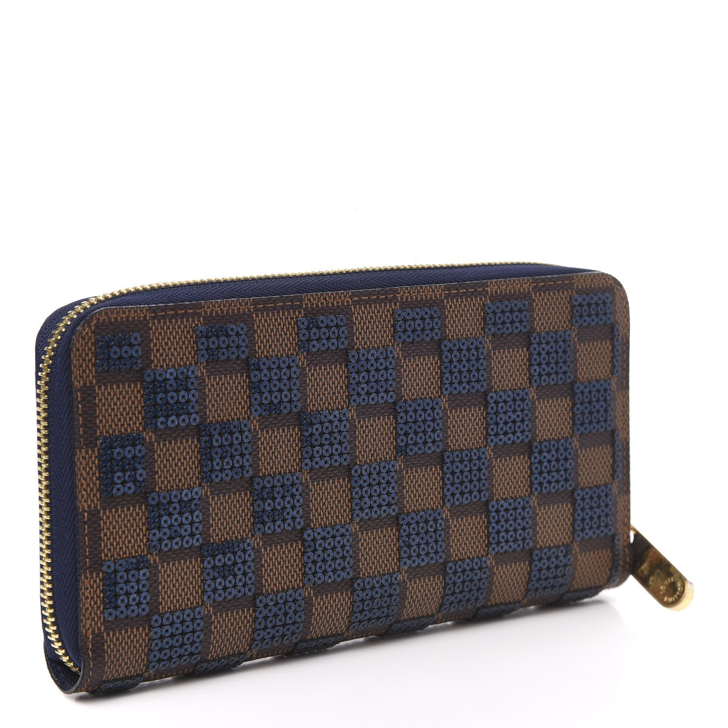 Louis Vuitton Damier Paillettes Zippy Wallet Blue 3 of 7