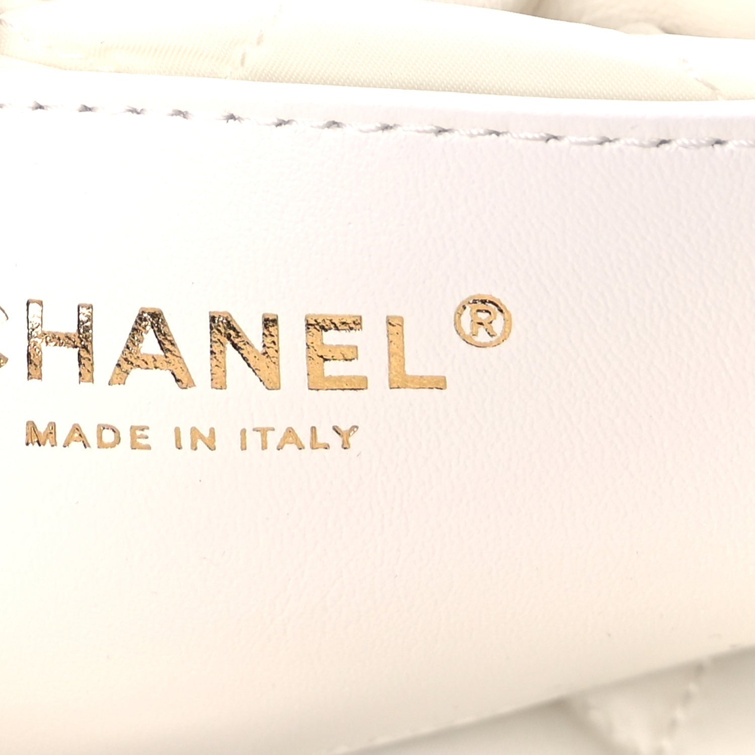 Chanel Shiny Calfskin Eyelet Mini  22  White 5 of 8