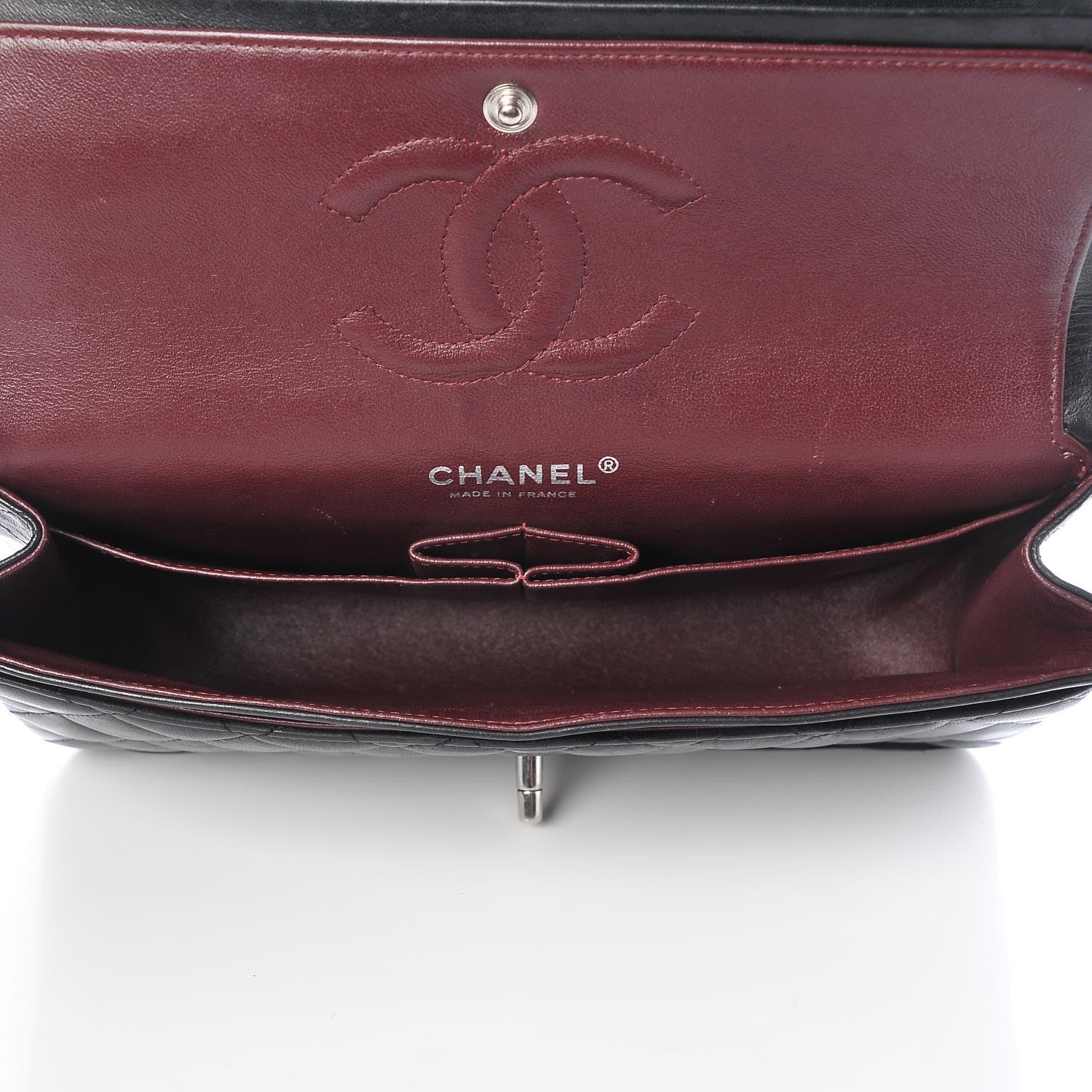 Chanel Lambskin Quilted Medium Double Flap Black 6 of 14