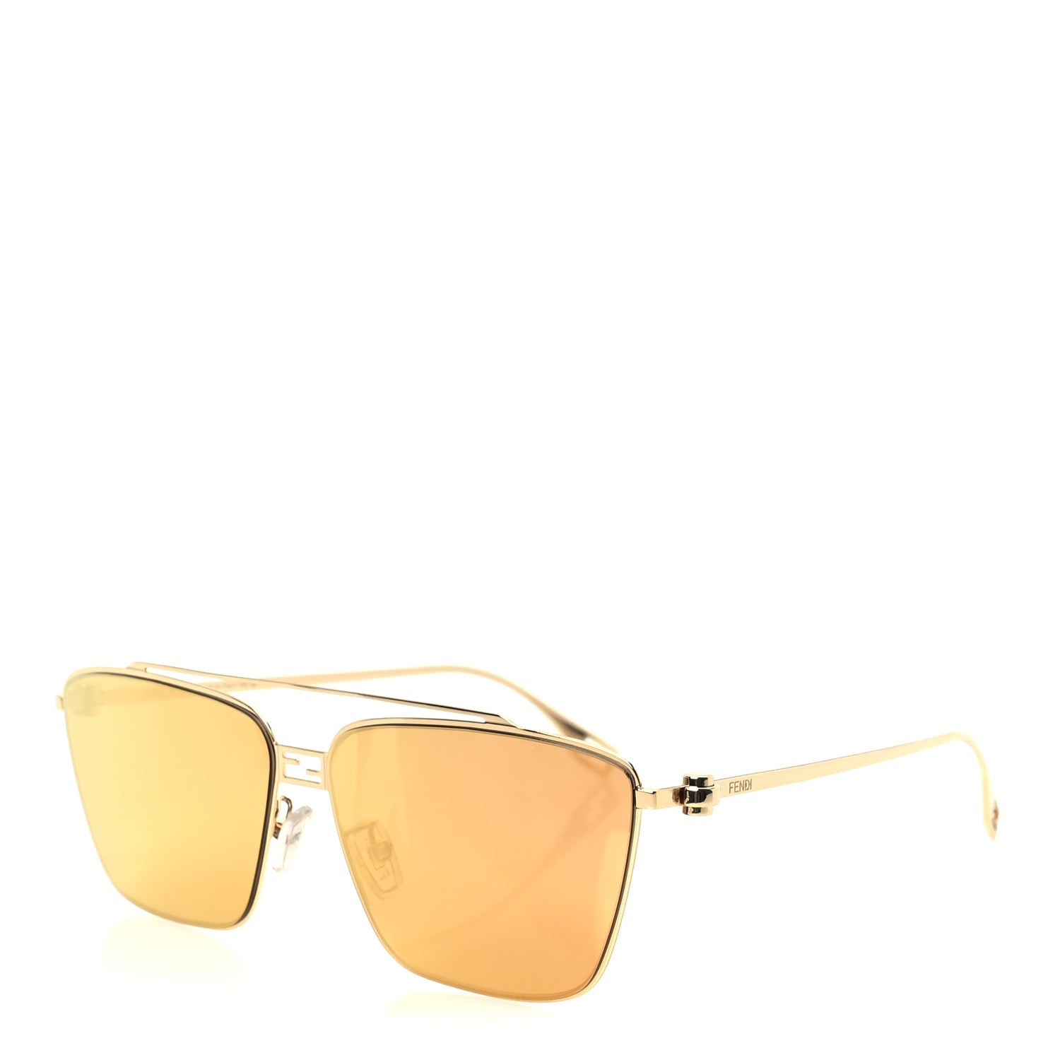 Fendi Metal Aviator Sunglasses FE40110U Gold 1 of 7
