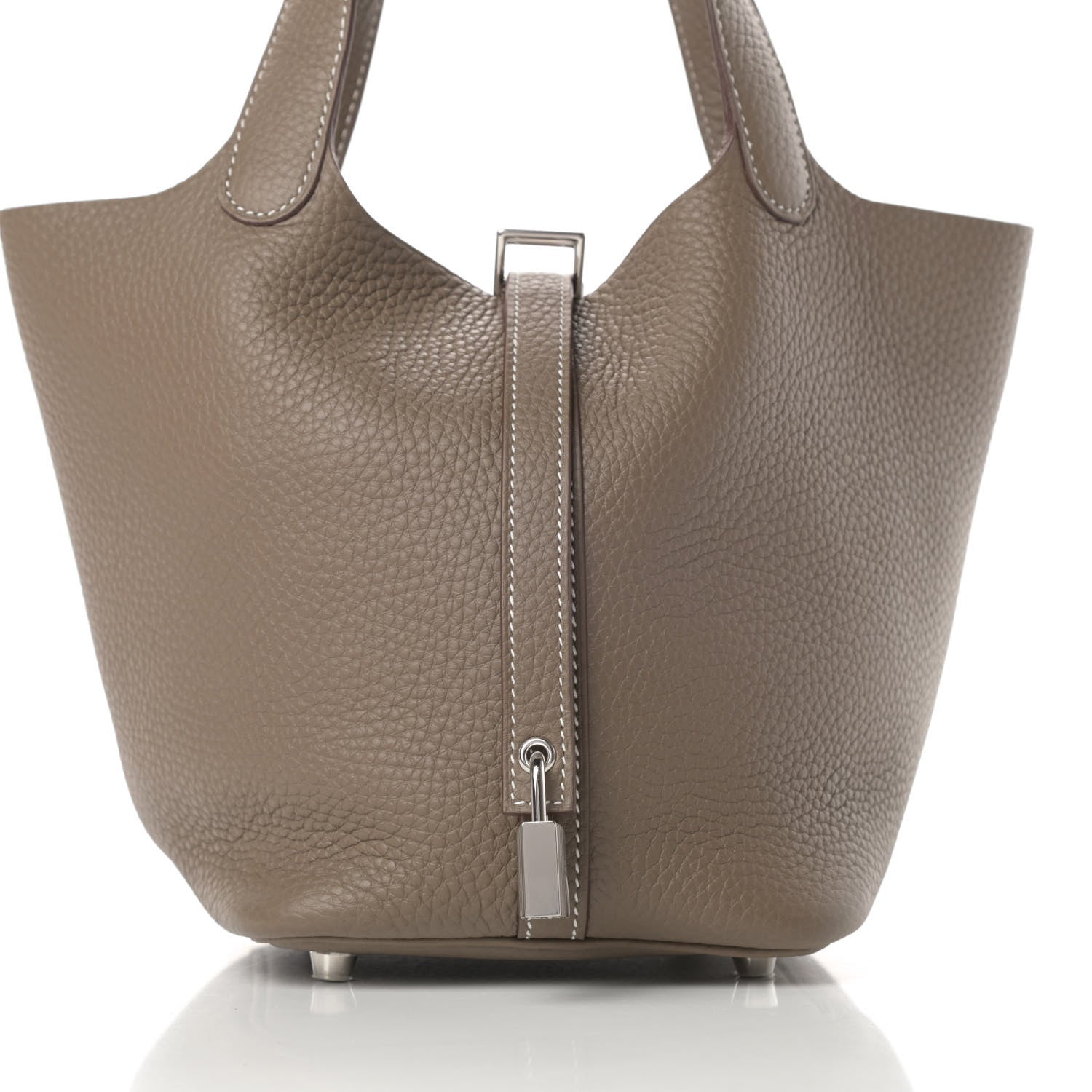 Hermes Taurillon Clemence Picotin Lock 18 PM Etoupe 8 of 11