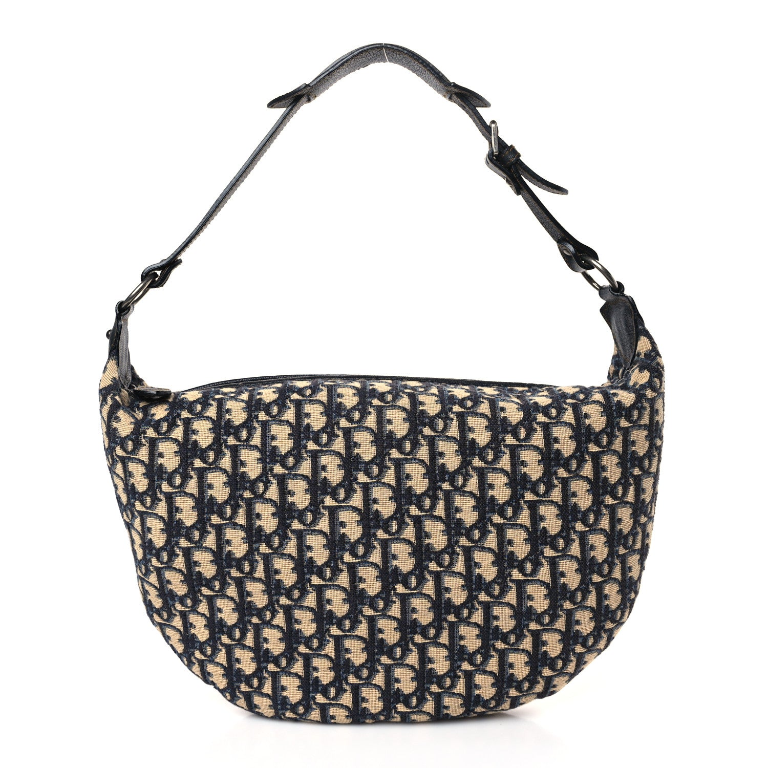 Christian Dior Monogram Buckle Hobo Navy Blue 1 of 8