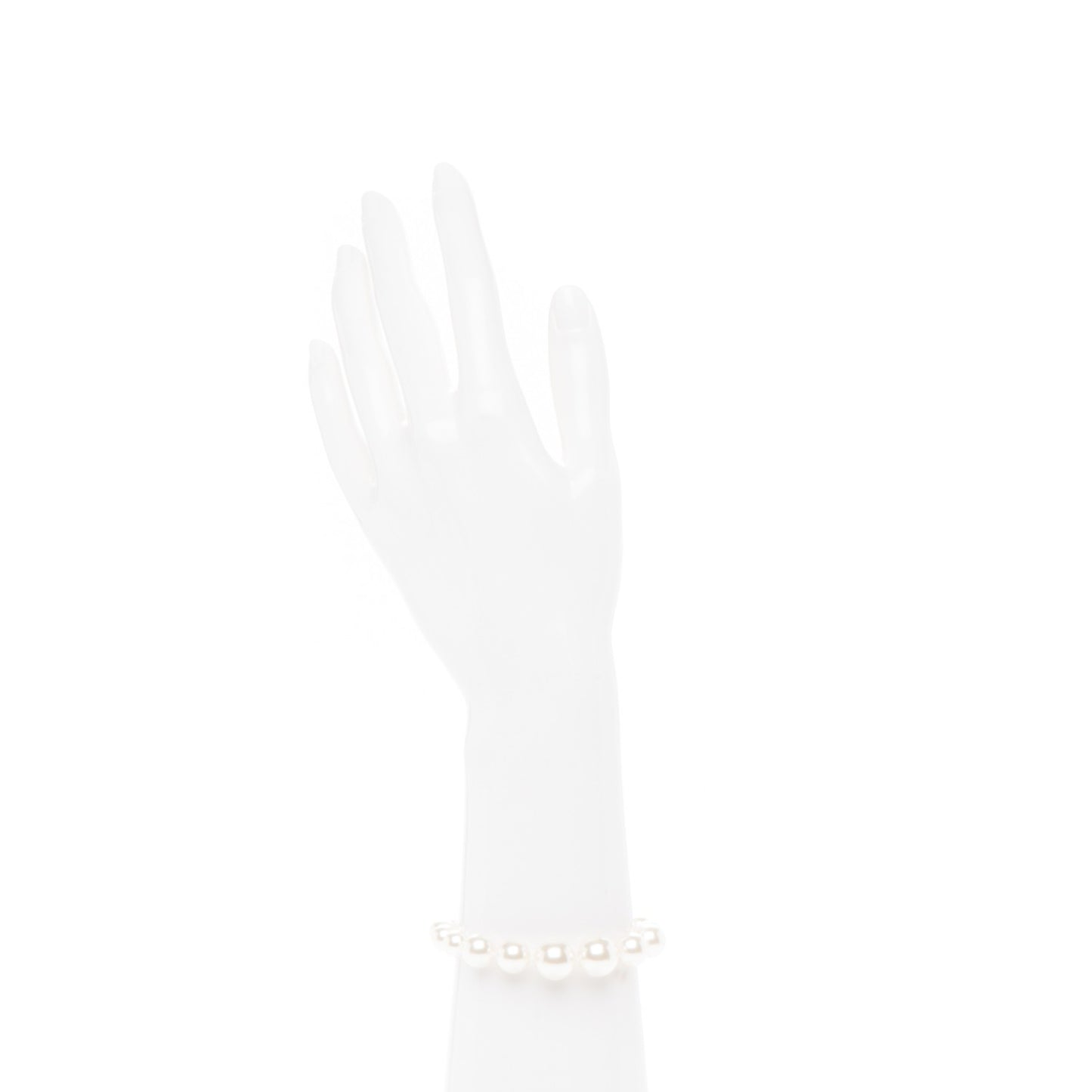 Pearl Baguette Crystal CC Bracelet Gold