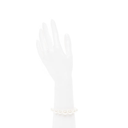 Chanel Pearl Baguette Crystal CC Bracelet Gold 3 of 6