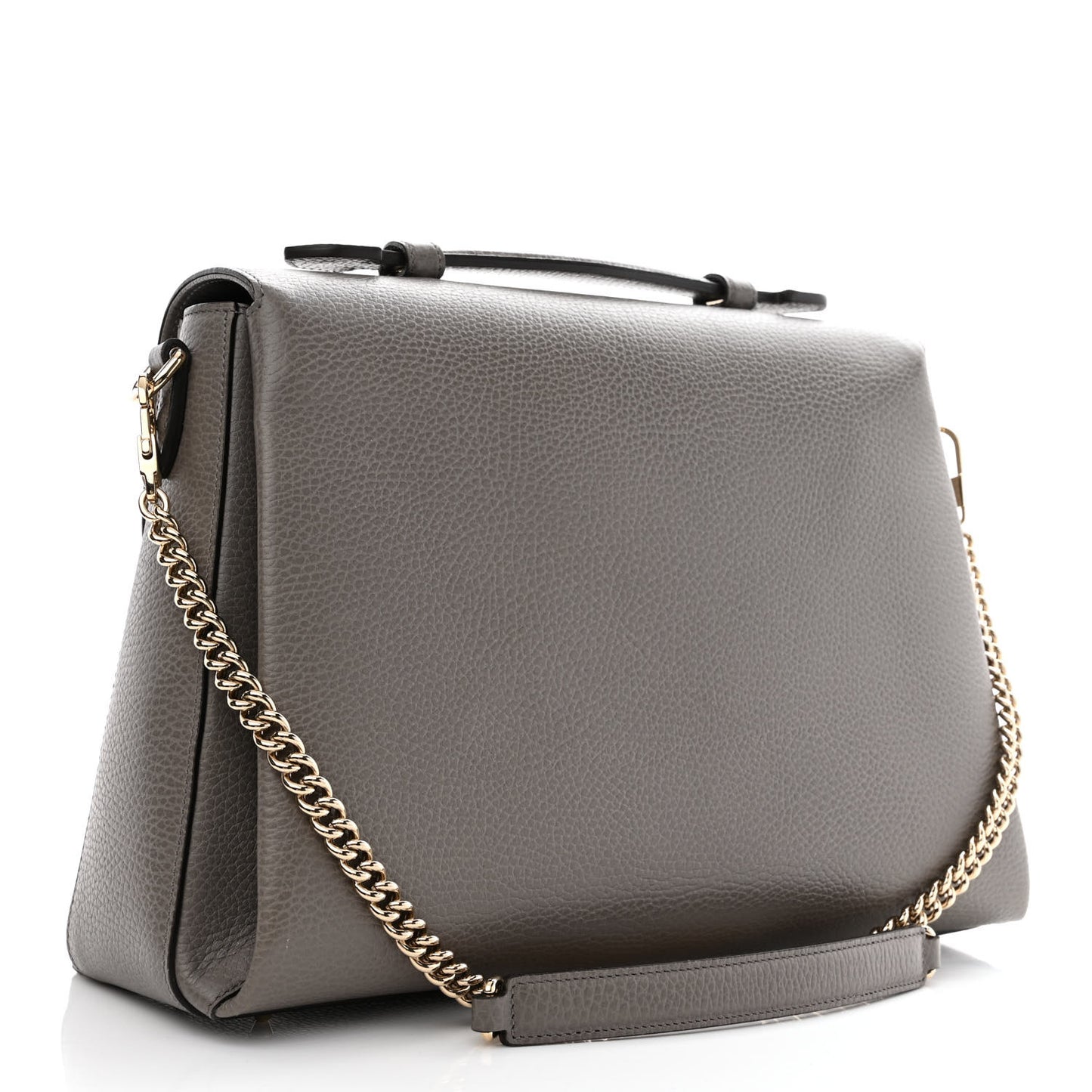 Dollar Calfskin Medium Interlocking G Top Handle Shoulder Bag Loess