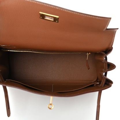 Hermes Togo Kelly Retourne 28 Gold 4 of 9