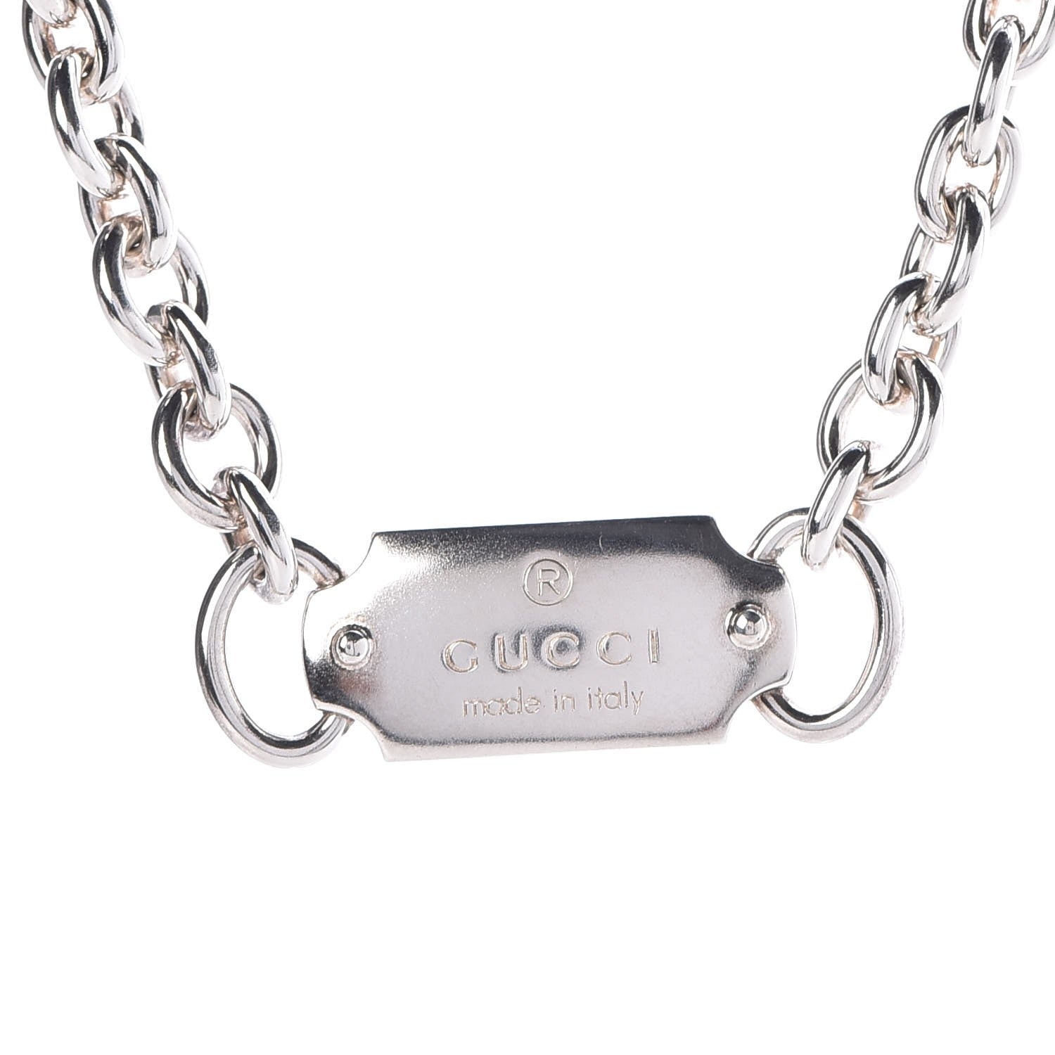 Gucci Sterling Silver Tag Necklace 4 of 6