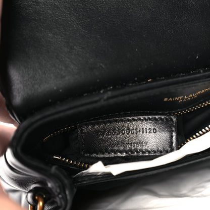 Saint Laurent Calfskin Y Quilted Monogram Toy Loulou Crossbody Bag Black 6 of 9