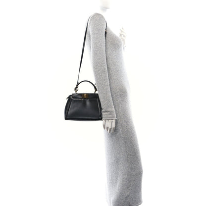 Fendi Nappa Mini Peekaboo Iconic Satchel Black 2 of 7