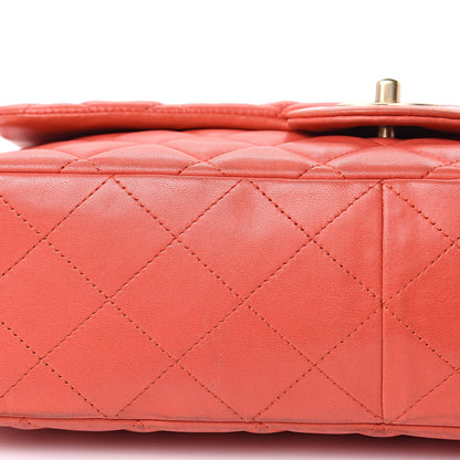 Chanel Lambskin Quilted Jumbo Single Flap Coral 9 of 19