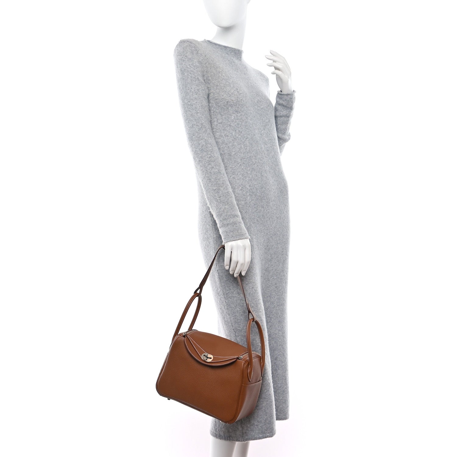 Hermes Taurillon Clemence Lindy 26 Gold 2 of 9