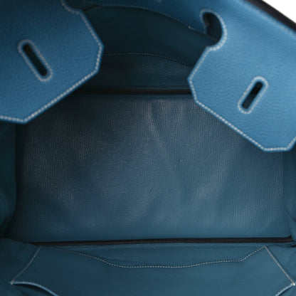 Hermes Togo Birkin 40 Blue Jean 4 of 9