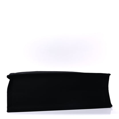 Saint Laurent Linen Calfskin Rive Gauche Tote Black 3 of 8
