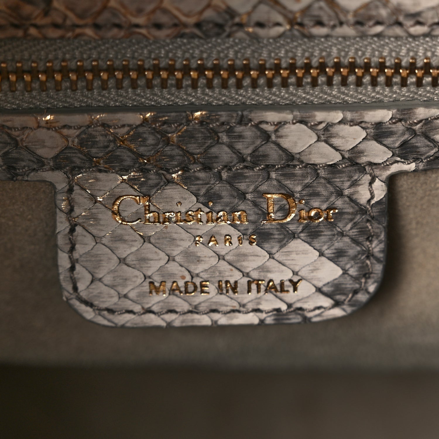 Christian Dior Snakeskin Large Lady Dior Beige 5 of 8