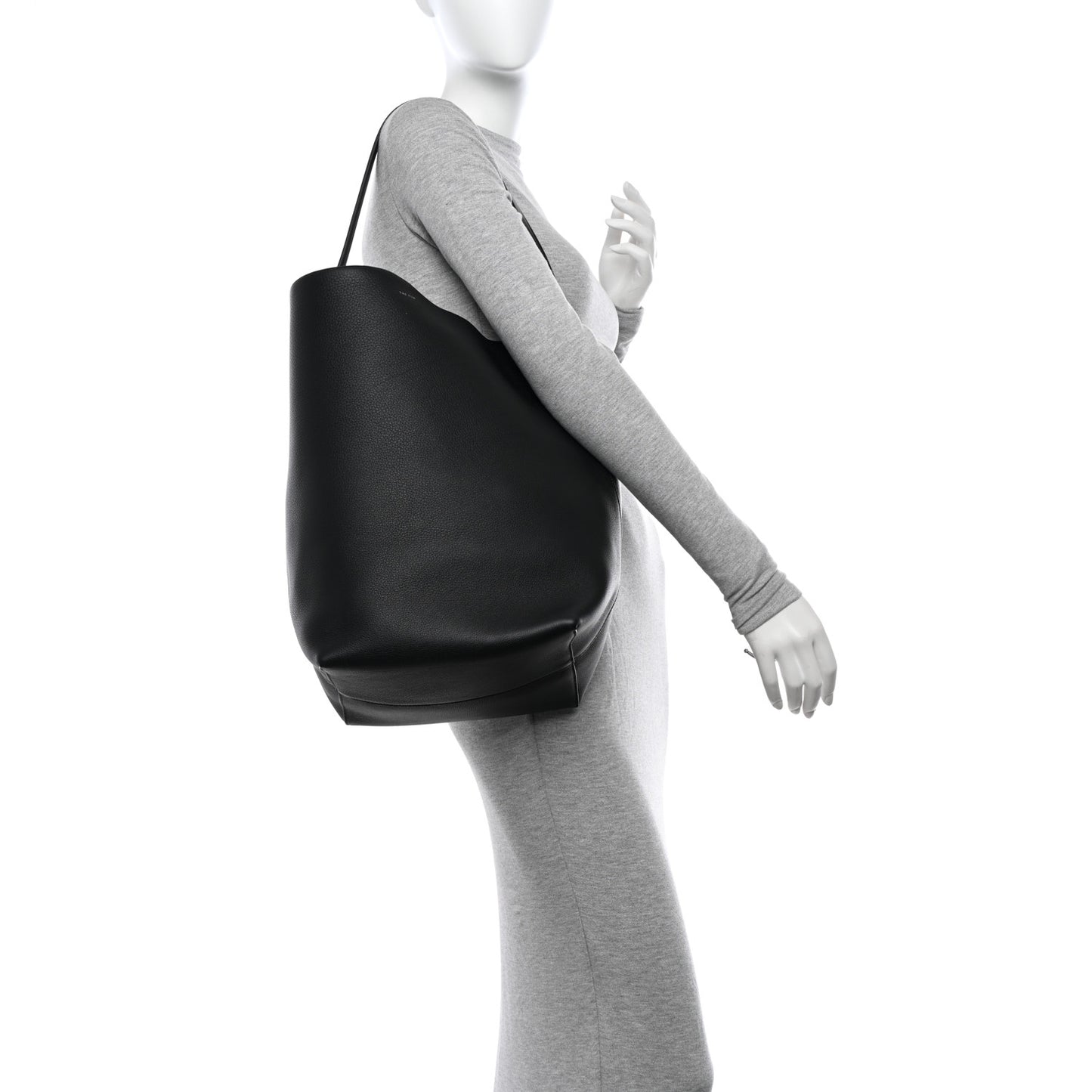 Grained Calfskin Large N/S Park Tote Black