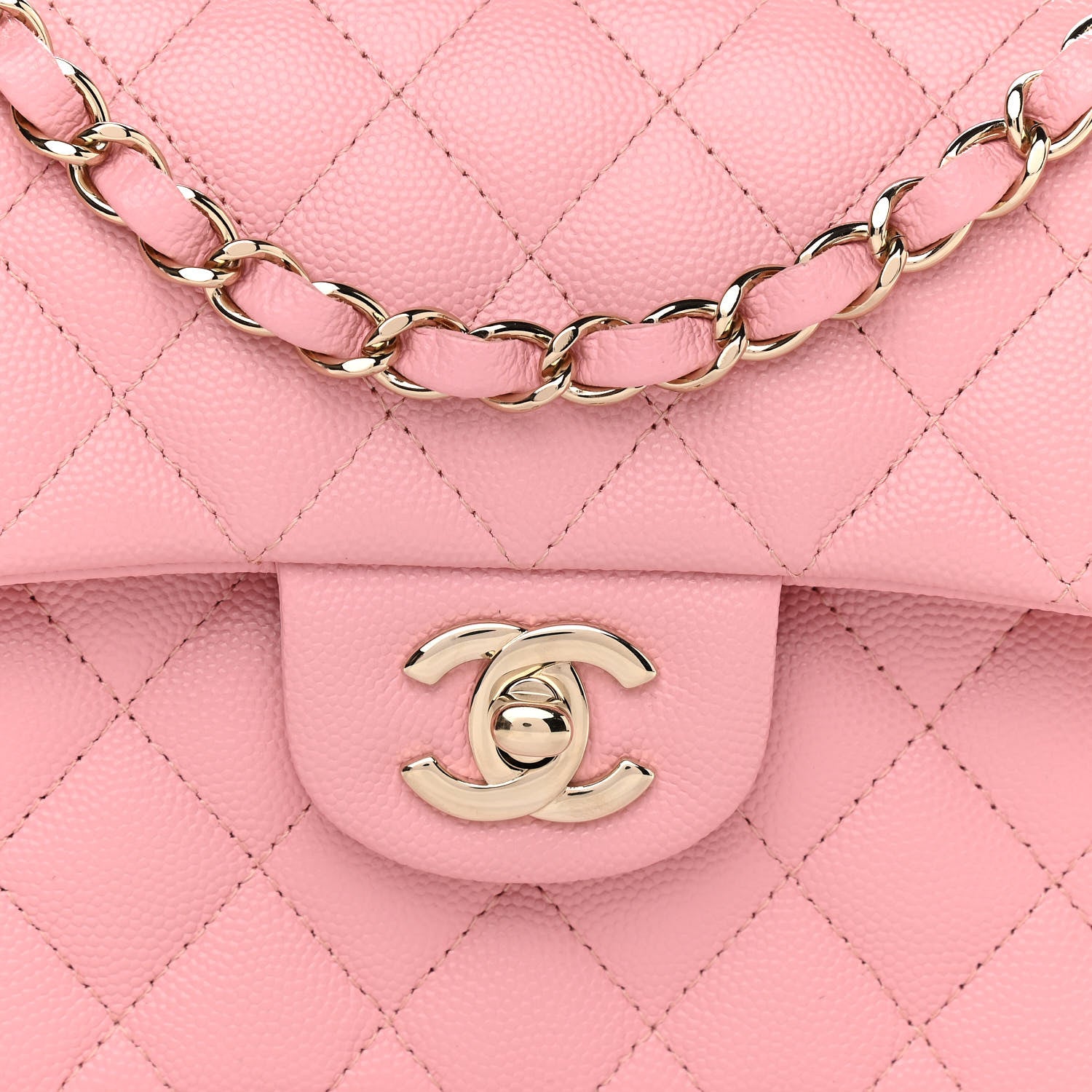Chanel Caviar Quilted Small Double Flap Pink 8 of 11