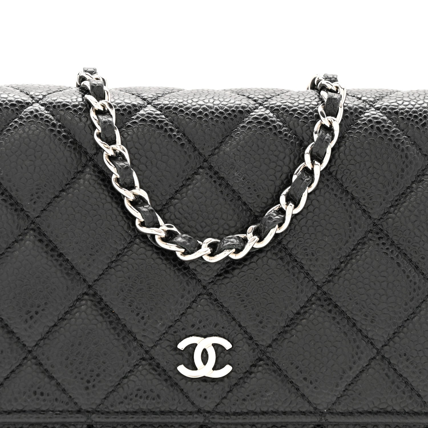 Chanel Caviar Quilted Wallet on Chain WOC Black 9 of 12