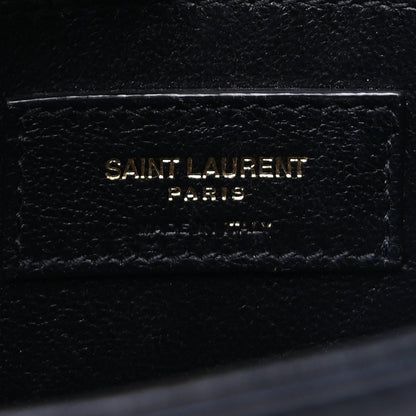 Saint Laurent Box Calfskin Monogram Medium Solferino Satchel  Black 5 of 8