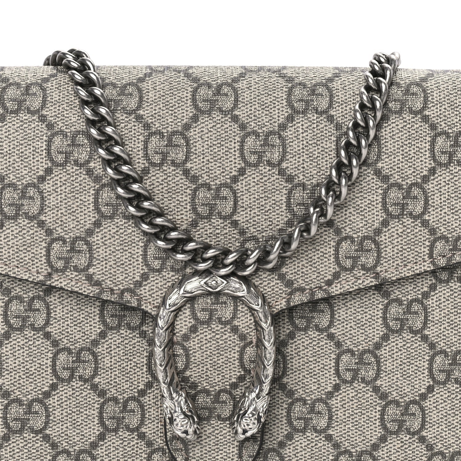 Gucci GG Supreme Monogram Mini Dionysus Chain Wallet Beige Taupe 6 of 7