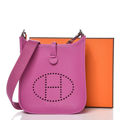 Hermes Taurillon Clemence Evelyne TPM Magnolia 9 of 9