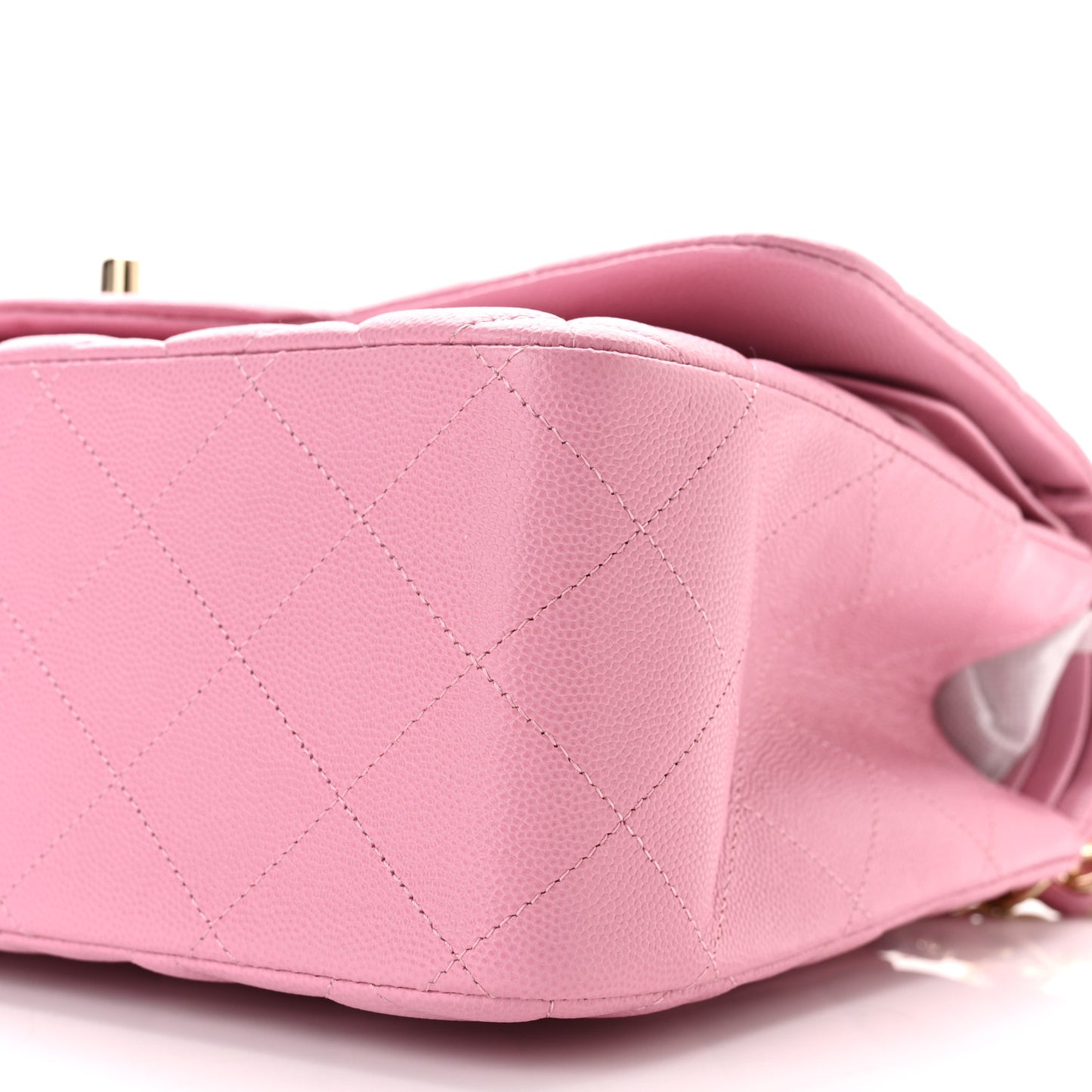 Caviar Quilted Jumbo Double Flap Pink