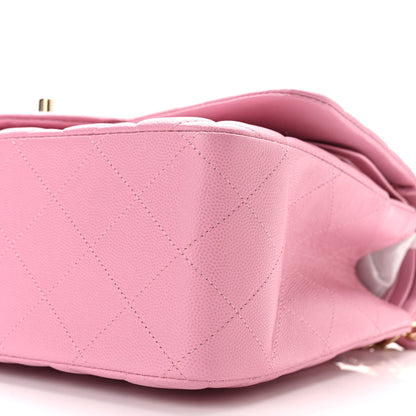 Chanel Caviar Quilted Jumbo Double Flap Pink 10 of 10