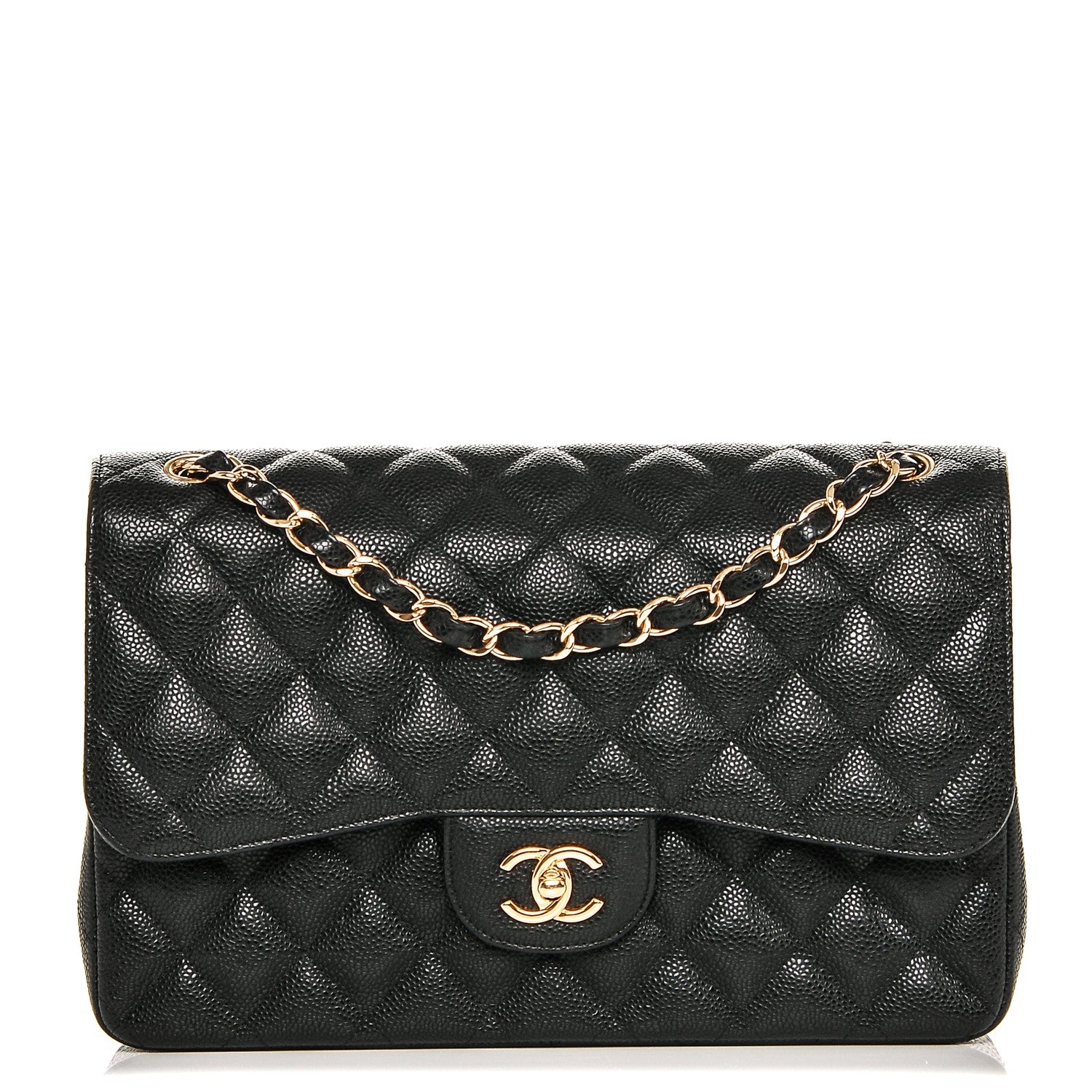 Chanel Caviar Quilted Jumbo Double Flap Black 1 of 7