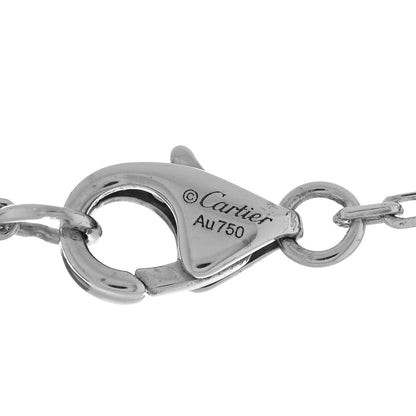 Cartier 18K White Gold Diamond Interlocking LOVE Paved Necklace 4 of 4