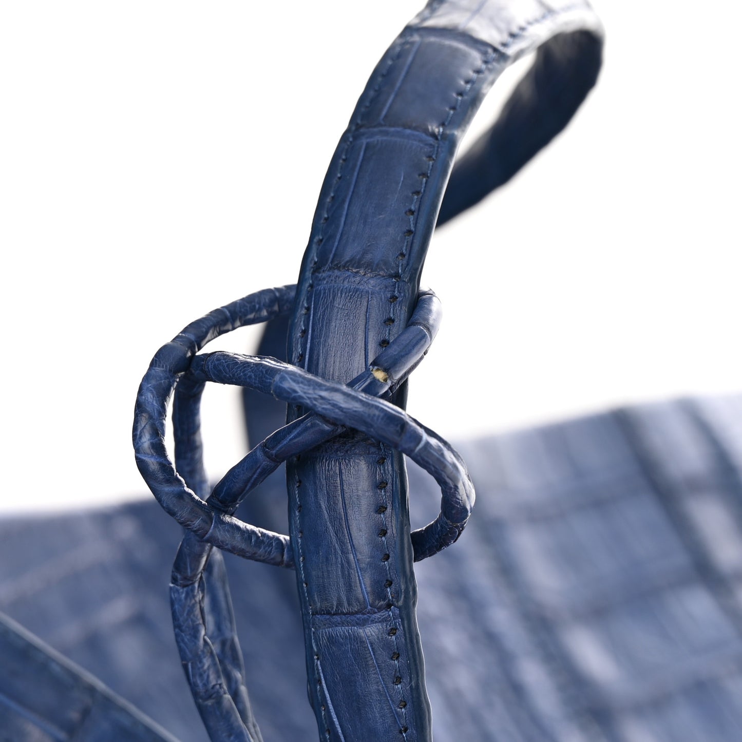 Crocodile Leaf Tote Electric Blue