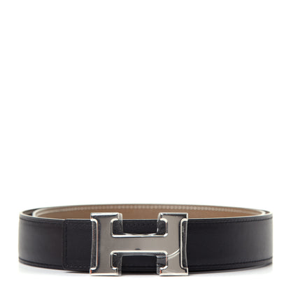 Hermes Swift Epsom H Belt 85 Black Etoupe 1 of 6