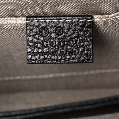 Gucci Dollar Calfskin Small Interlocking G Shoulder Bag Black 6 of 12
