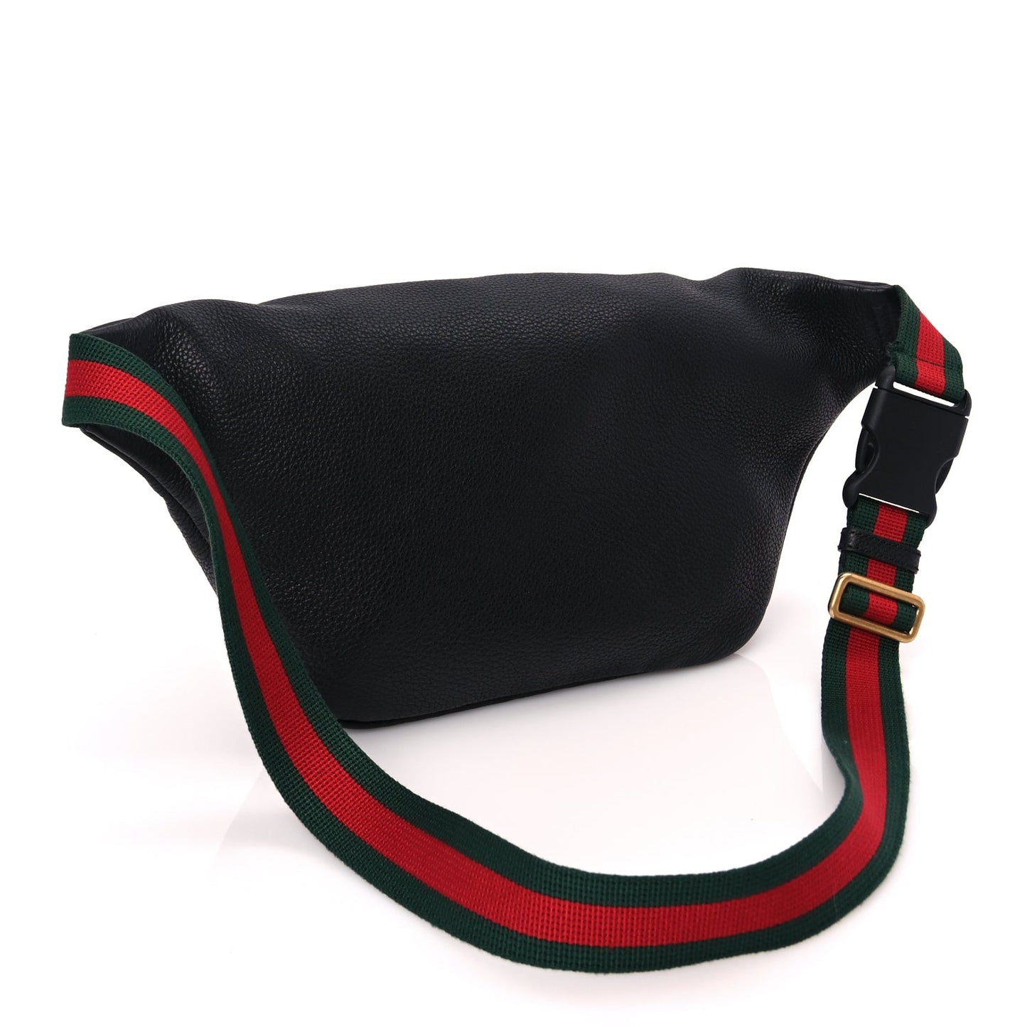 Grained Calfskin Logo Belt Bag Black