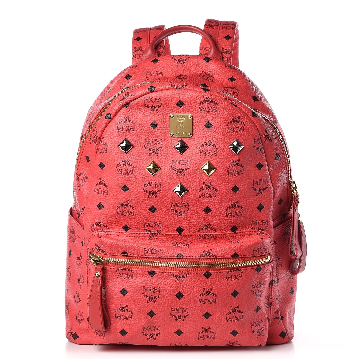 Visetos Medium Sprinkle Stud Stark Backpack Red