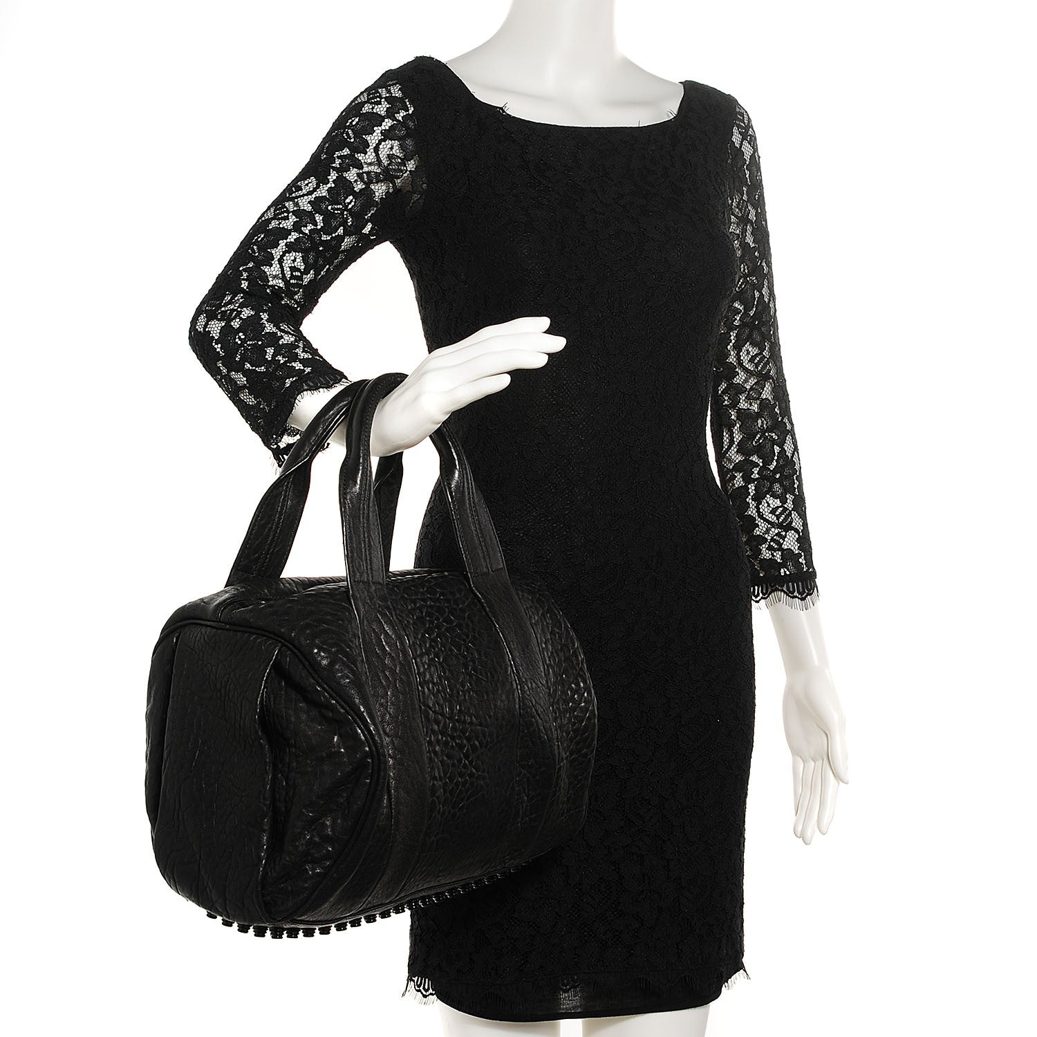 Alexander Wang Pebbled Lambskin Rocco Black Matte Black Hardware 2 of 9