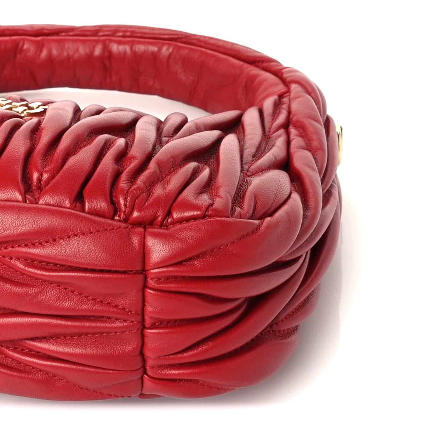 Nappa Matelasse Small Wander Hobo  Red