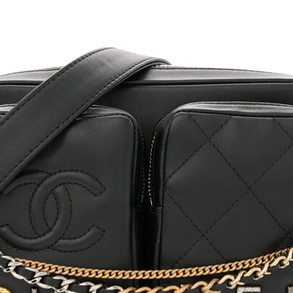 Chanel Calfskin Quilted Small Camera Case Black 8 of 11