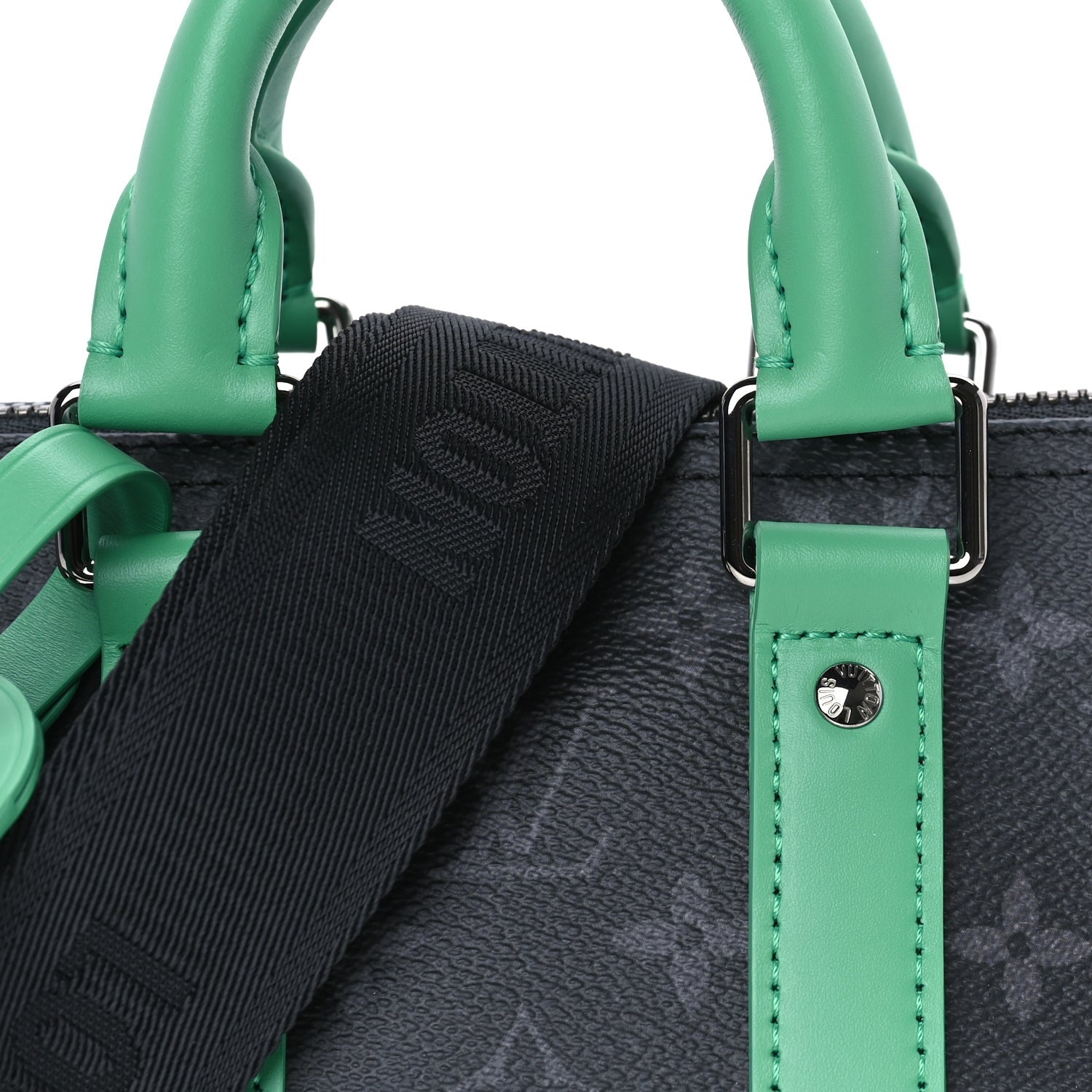Louis Vuitton Monogram Eclipse Keepall Bandouliere 25 Minty Green Minty Green 6 of 7